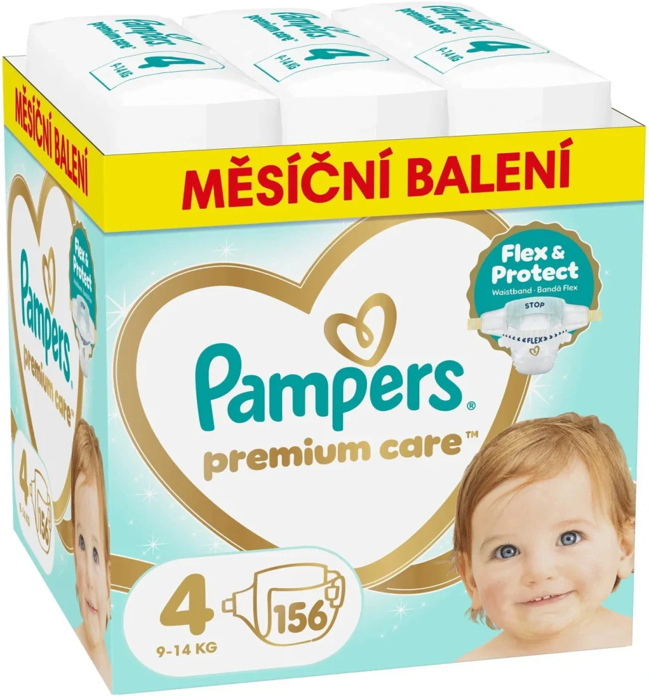 PAMPERS pleny Premium Care vel. 4, 156 ks