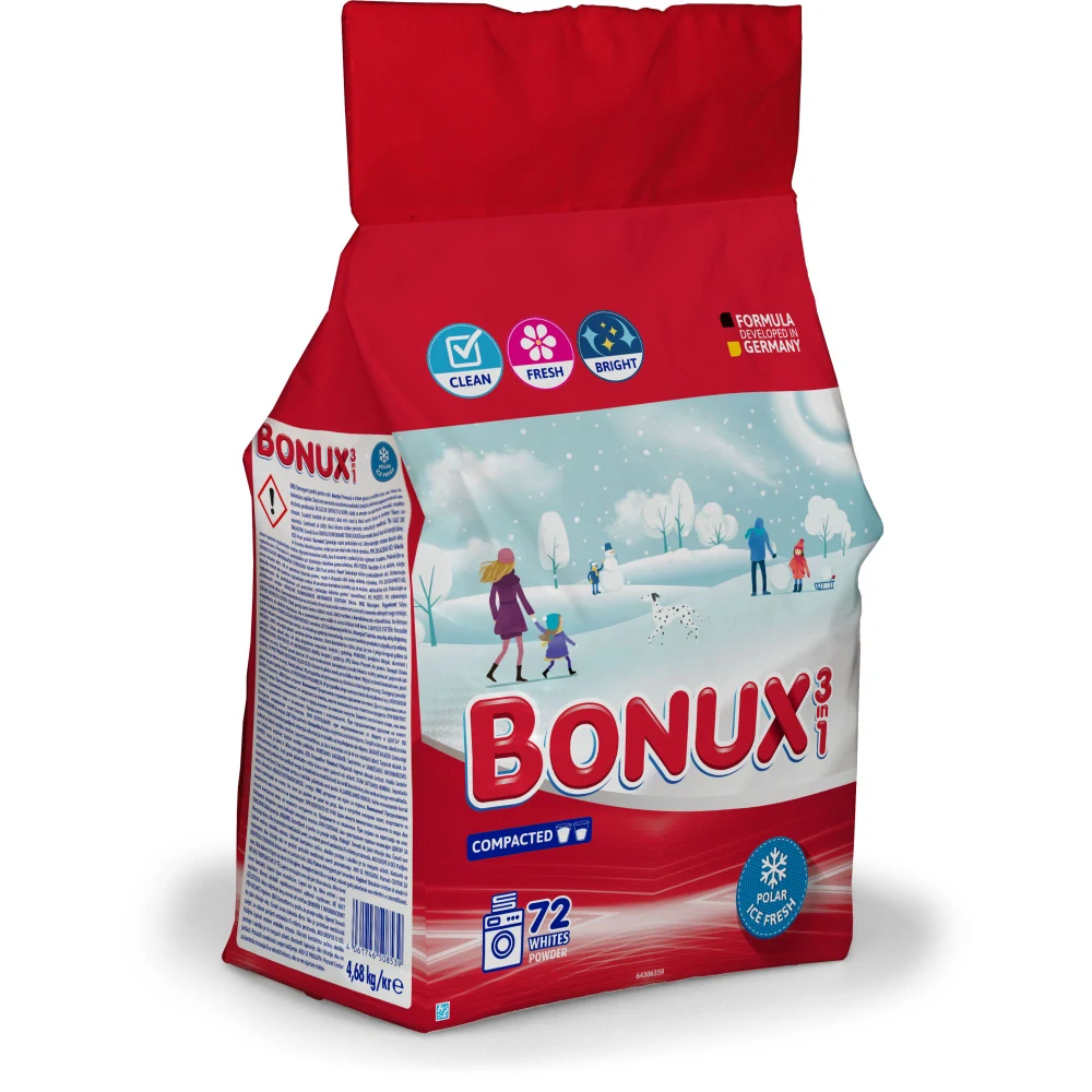 Bonux prací prášek White Polar Ice Fresh 72PD - 4,68 kg