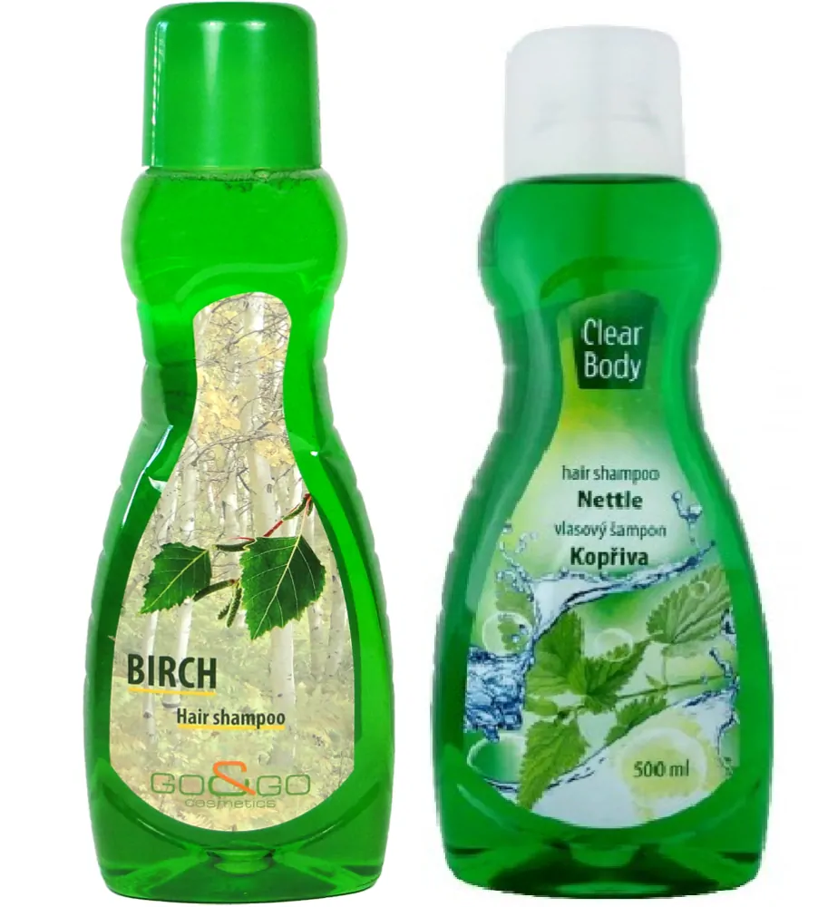 ClearBody šampon na vlasy Mix 500 ml (Bříza, Kopřiva)
