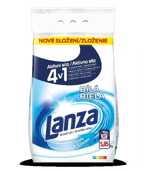 Lanza prací prášek Fresh & Clean Bílá 90PD - 5,85 kg