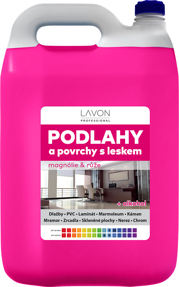 LAVON čistič na podlahy a povrchy s leskem magnólie a růže 5 l