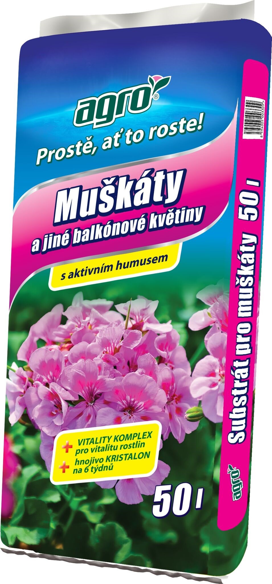 AGRO Substrát pro muškáty a jiné balkónové květiny 50 l