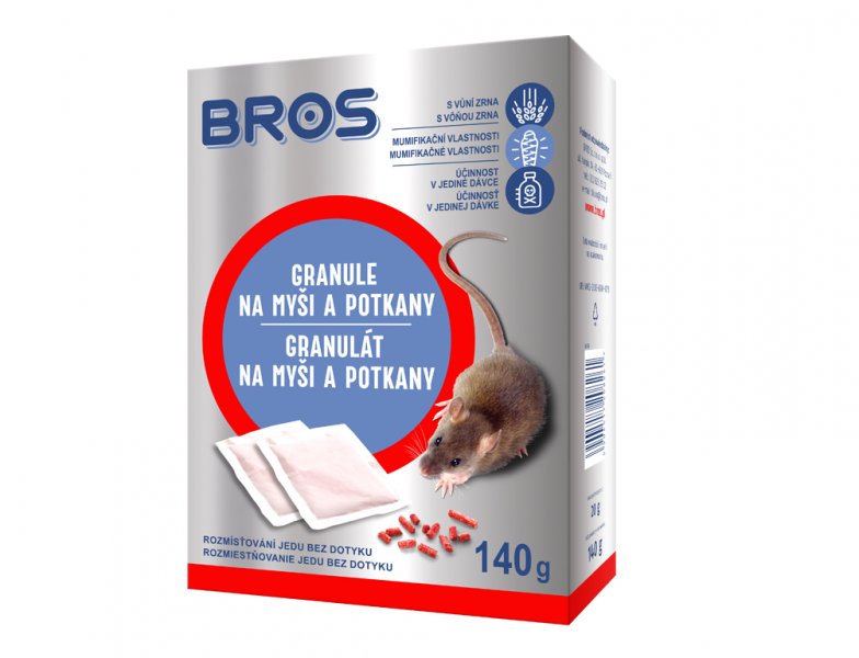 BROS granule na myši a potkany 140 g