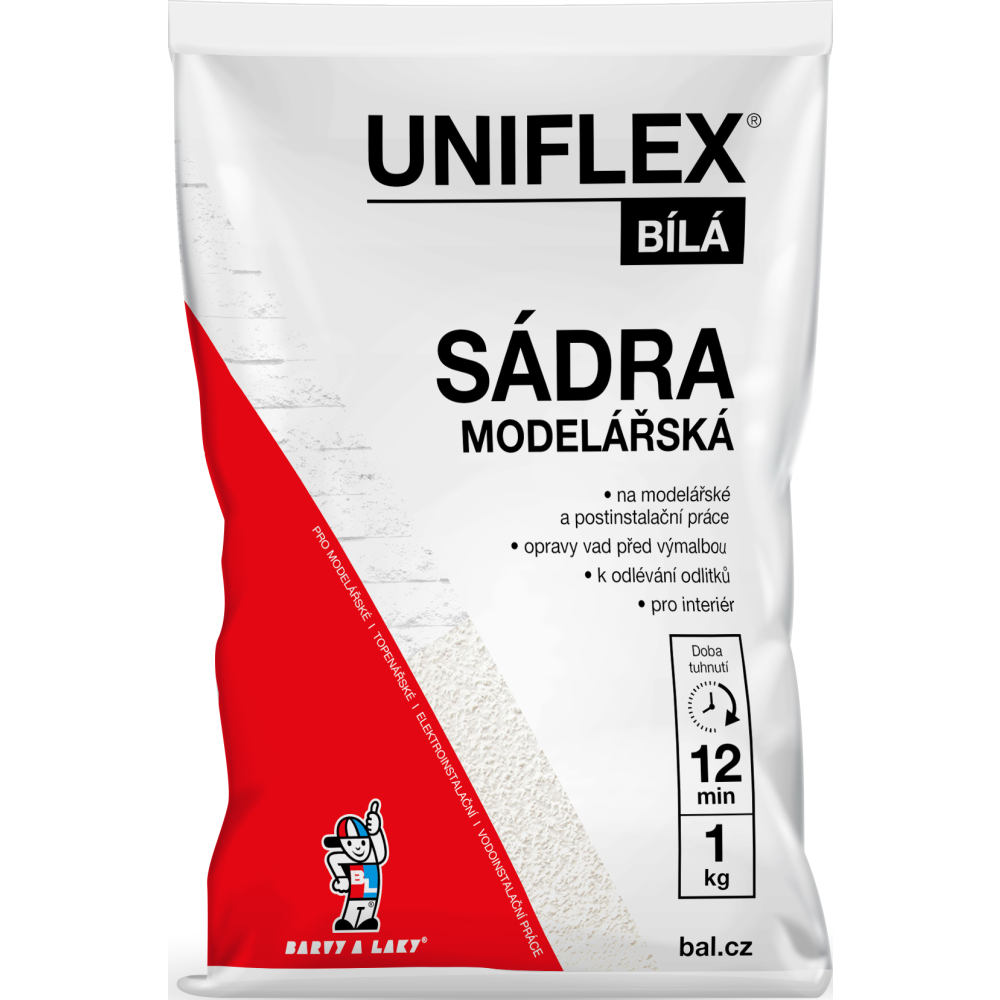 Sádra bílá modelářská 1 kg