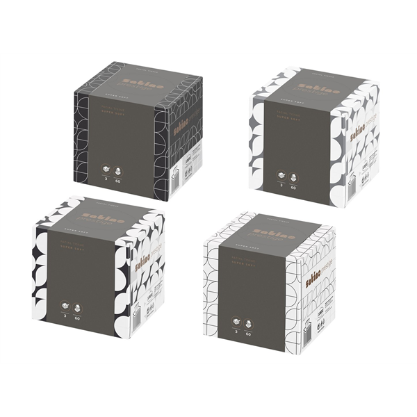 Satino papírové kapesníky 3 vrstvy, 60 ks/box