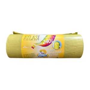 Pytle na odpad plast 2940 240 l žlutý, 90 x 140 cm