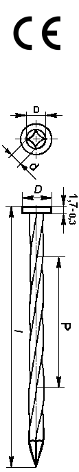 Hřebík kroucený 3,5 x 120 mm