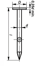 Hřebík lepenkový hliníkový 3,1 x 20 mm 