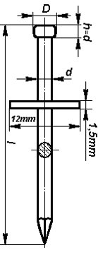 Hřebík nastřelovací 3,8 x 57 mm