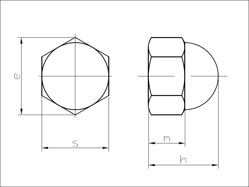 Matice klobouková DIN 1587 M8