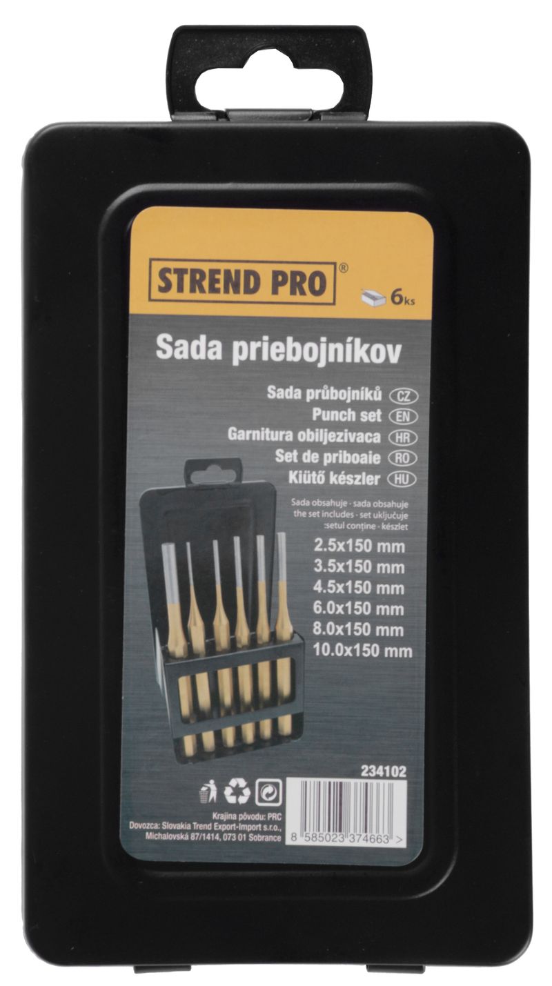 Průbojníky sada GP006D16 6 dílů