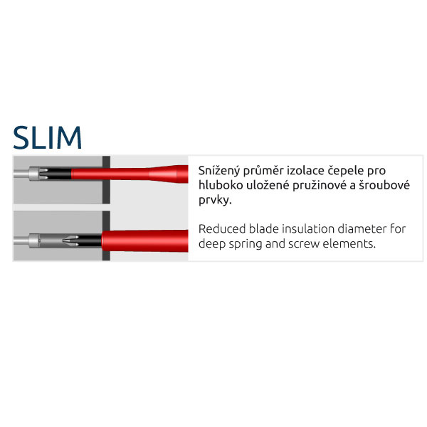 Šroubovák slim elektro sada 8623/02 7 dílů v kufru