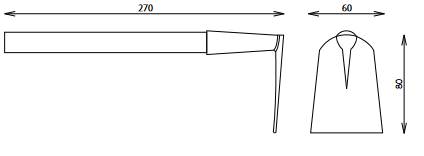 Motyčka rovná bez hrotu s násadou