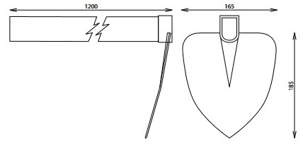 Motyka srdcová střední s násadou
