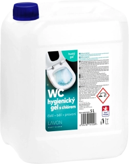 LAVON WC hygienický gel s chlórem 5 l