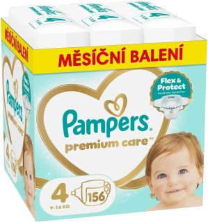 PAMPERS pleny Premium Care vel. 4, 156 ks