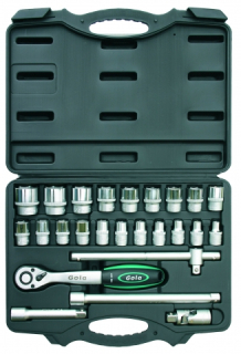 Gola sada nástrčných hlavic 1/2" 25 dílů