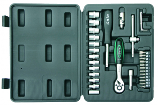 Gola sada nástrčných hlavic 1/4", 33 dílů