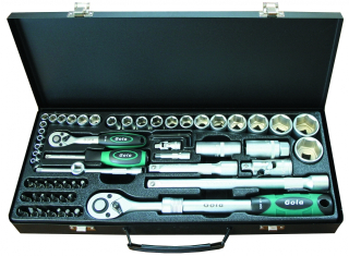 Gola sada nástrčných hlavic 1/4" - 1/2", 62 dílů