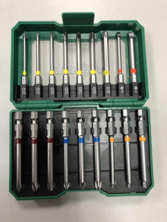 Gola sada bitů 1/4" 18 dílů - L 75 mm