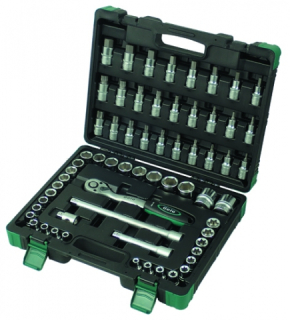 Gola sada nástrčných hlavic 1/2", 63 dílů