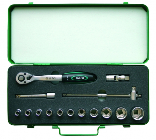 Gola sada nástrčných hlavic 1/2" 16 dílů