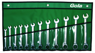 Gola sada OP ráčnových klíčů 8-19 mm, 12 dílů