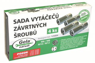 Gola sada vytáčečů závrtných šroubů