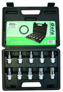 Gola sada zástrčných hlavic imbus 1/2", 10 dílů