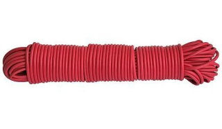 Šňůra na prádlo 20 m, PVC, červená