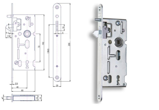 Zámek zadlabací K106 72/60 Zn