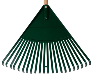 Hrábě na listí 22 zubů, s násadou