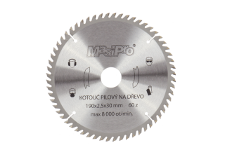 Kotouč pilový 190 x 2,5 x 30 mm/60z