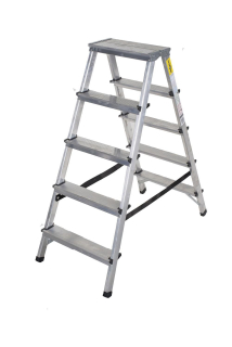 Schůdky Al oboustranné, 2 x 5 příček