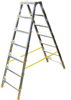 Schůdky Al oboustranné, 2 x 7 příček