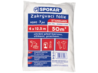 Spokar Zakrývací fólie HDPE 7my 4 x 12,5 m 