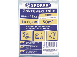Spokar Zakrývací fólie HDPE 12my 4 x 12,5 m