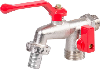 Ventil zahradní dvojitý 3/4"-3/4"-1/2"